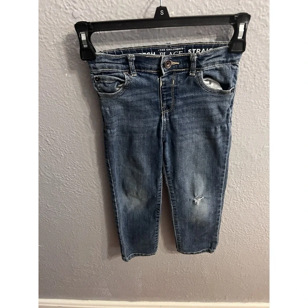 Childrens Place‎ Straight Leg Jeans Toddler Size 5T Adjustable Waist Girls